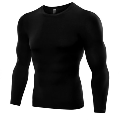 Mens Compression Under Base Layer Top Long Sleeve Tights Sports Running T-shirts CY1 New 2022 ► Photo 1/6