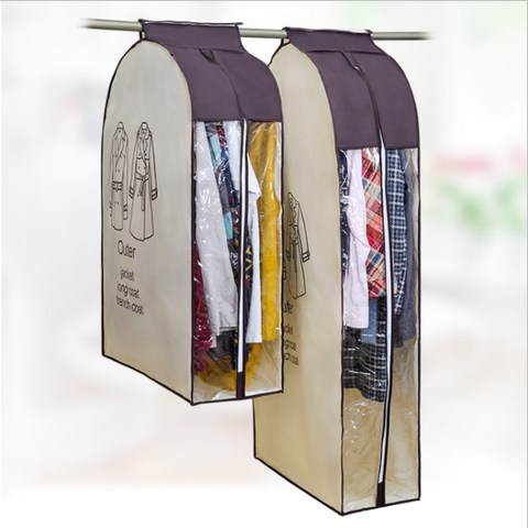 Non-woven Clothes Dust Bag Korean Three-dimensional Thickening Clothes Dust Cover Suit Clothes Transparent Dust Cover ► Photo 1/6