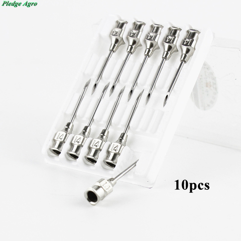 10pcs stainless steel needles for animals injection syringe vaccination vet farm tools poultry livestock veterinary use farming ► Photo 1/6