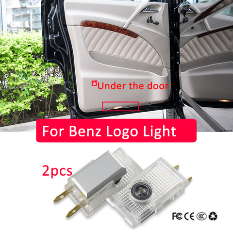 2X For Mercedes Benz E W210 W639 Sprinter VIANO VITO amg Led Car Door Logo Laser Projector Light styling Logo light Accessories ► Photo 1/6