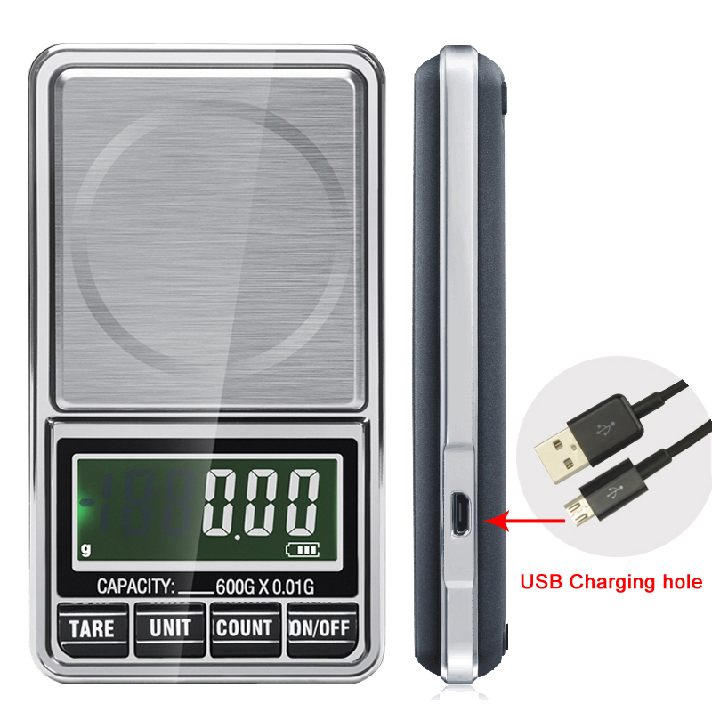 0.01g Pocket Digital Jewelry Scale Weight Balance Electronic Gram 500g