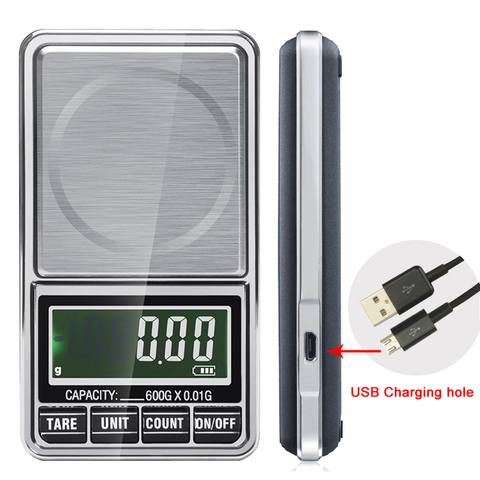 Mini Pocket Gram Digital Jewelry Scales 600g 0.01g Electronic Weighing Accurate Weight Balance Gold Scale ► Photo 1/6