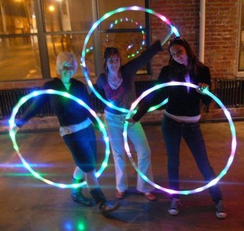 Sport Hoop loose weight materiel sport fitness hoop equipment yoga Circle 90CM 7Color aro LED Flashing Sport body building Ring ► Photo 1/6