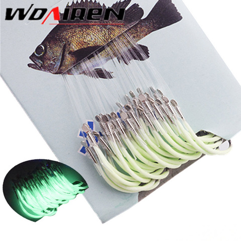 30pcs/lot Luminous Fishing Hook 12-18# Barbed Hooks Pesca Tackle Accessories High Carbon Steel fishing Hooks Agrafe Line WD-016 ► Photo 1/5