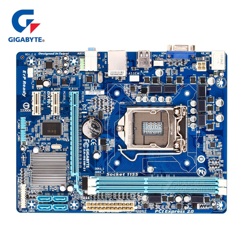 Gigabyte GA-H61M-S1 Original Motherboard Socket LGA 1155 DDR3 16G H61 H61M S1 Desktop Mainboard SATA II Used Systemboard Used ► Photo 1/1