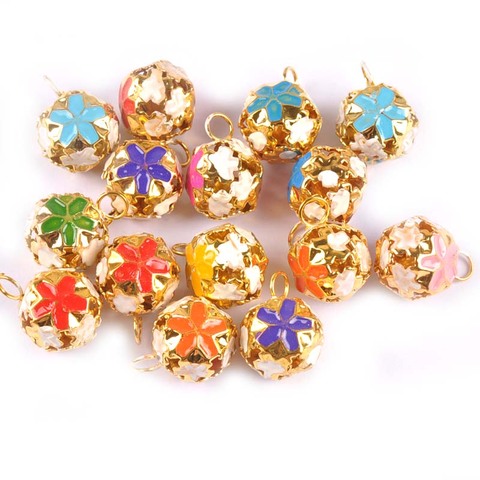 14mm 15Pcs/lot Colorful Iron Small Jingle Bells For Christmas Decoration Home Crafts Party Accessories Pendants Ornaments C0584 ► Photo 1/6