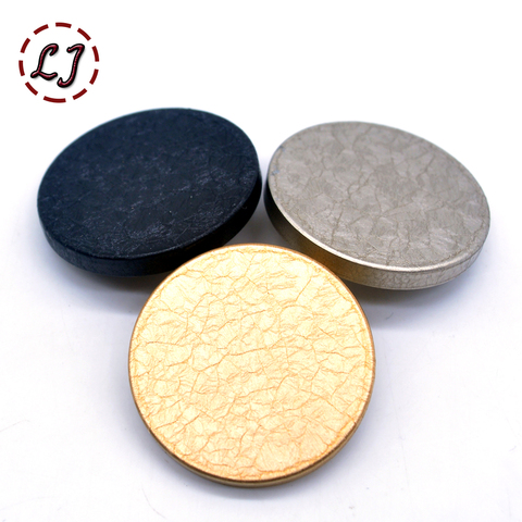New fashion classic big sewing button decorative glacial fissure plane gold black buttons for clothing overcoat accessories DIY ► Photo 1/6