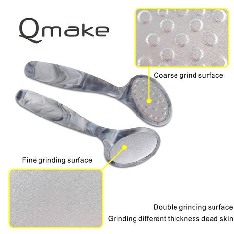 Qmake Professional Dual Sided matel Foot Rasp Feet File Grater and Dry Coarse Rough Cuticle Skin Remover Pedicure Care Massage ► Photo 1/1