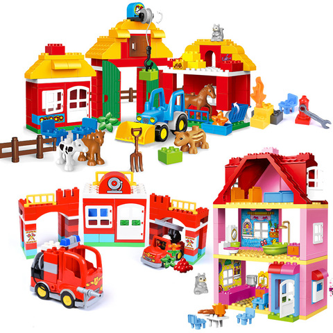 Classic Princess Big Size Compatible Duploed Building Block Family House Construction Building Blocks DIY Brick Toy For Children ► Photo 1/6
