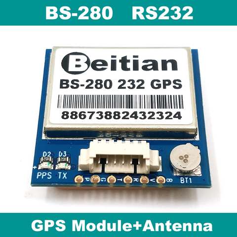 RS-232 GPS receiver,UBLOX G7020 RS232 232 level GPS module with antenna with FLASH,1PPS ► Photo 1/1