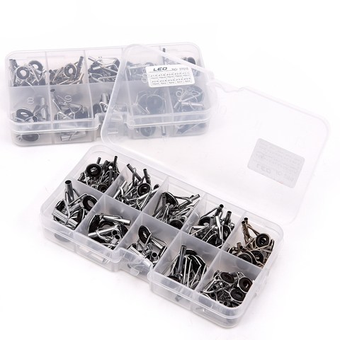 80 Pcs Rings Fishing Rod Guide Tip Set Repair Kit DIY Eye Rings for Fishing Rods Stainless Steel Frames With Box Fishing Tackle ► Photo 1/6