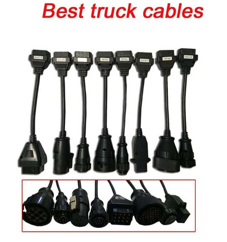 2022 Newest Truck Cables 8 Pieces TCS CDP Pro/New Vci CDP For Multi-Brand Trucks OBDII Connector Diagnostic truck Cable Scanner ► Photo 1/6