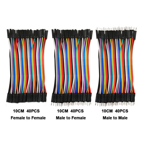 Dupont Line 120pcs 10cm MM + MF +FF Jumper Wire Cable for Arduino Brearboard DIY Projects ► Photo 1/5