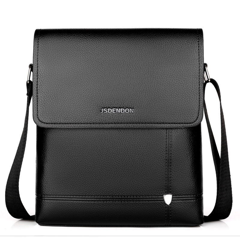 New Business Travel Men's PU Solid Color Large Capacity Messenger Bag Classic Design Casual High Quality Messenger Bag ► Photo 1/6