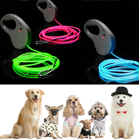 LED Pet Dog Leash Rope Luminous Dog Strap Rope TractionFor Dogs/Cats Running Walking Traction Rope Luminous Pet Accessories ► Photo 1/6