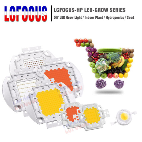 DIY Grow Lights 1W 3W 5W 10W 20W 30W 50W 100W Grow LED Full Spectrum 660nm 440nm For Indoor Hydroponics Tent Plant Growing ► Photo 1/6