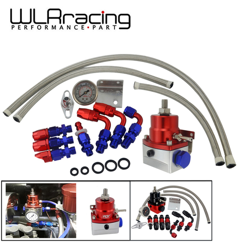 WLR - Universal Adjustable Fuel Pressure Regulator With Gauge+AN6