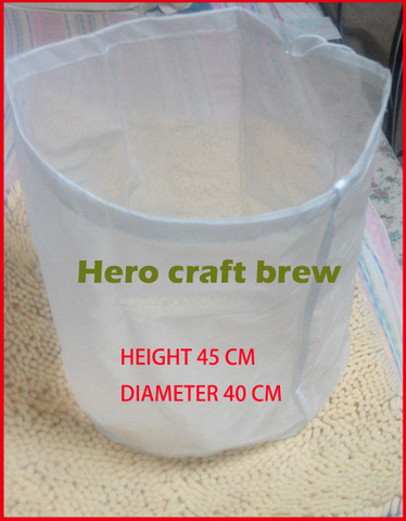 Home Brew Filter Bag Height 45cm Diameter 40cm Brouwen Reusable For HomeBrew Mash Tun Hop Wine Beer Brew In Bag ► Photo 1/1