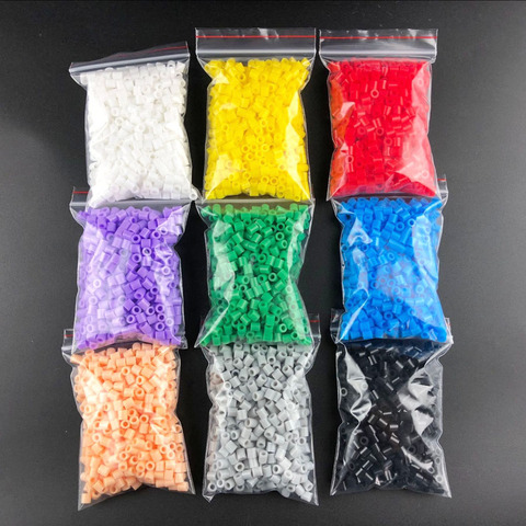 free shipping  Fuse Beads  5mm hama beads About 500pcs/bag 9 colors PUPUKOU Beads a total of 4500pcs puzzles ► Photo 1/5