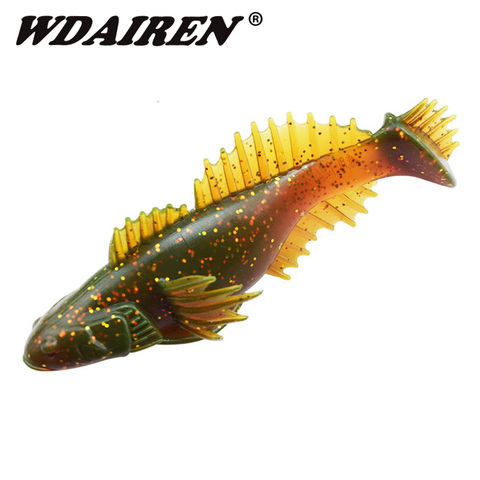 WDAIREN 3D Scanned Soft Fish 10cm 20g Fishing Lure With T-Style Paddle Tail Silicone Bait flanking action Fishing Tackle FA-447 ► Photo 1/6