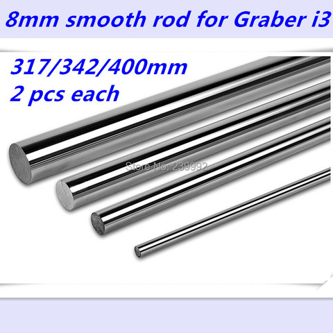 ALL NEW 8mm chromed harden linear shaft for Graber i3 3D printer parts 317 342 400mm long ► Photo 1/1