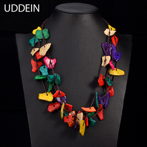 UDDEIN Bohemian jewelry woman vintage long necklace & pendant wood statement collier maxi necklace accessories big order price ► Photo 1/6