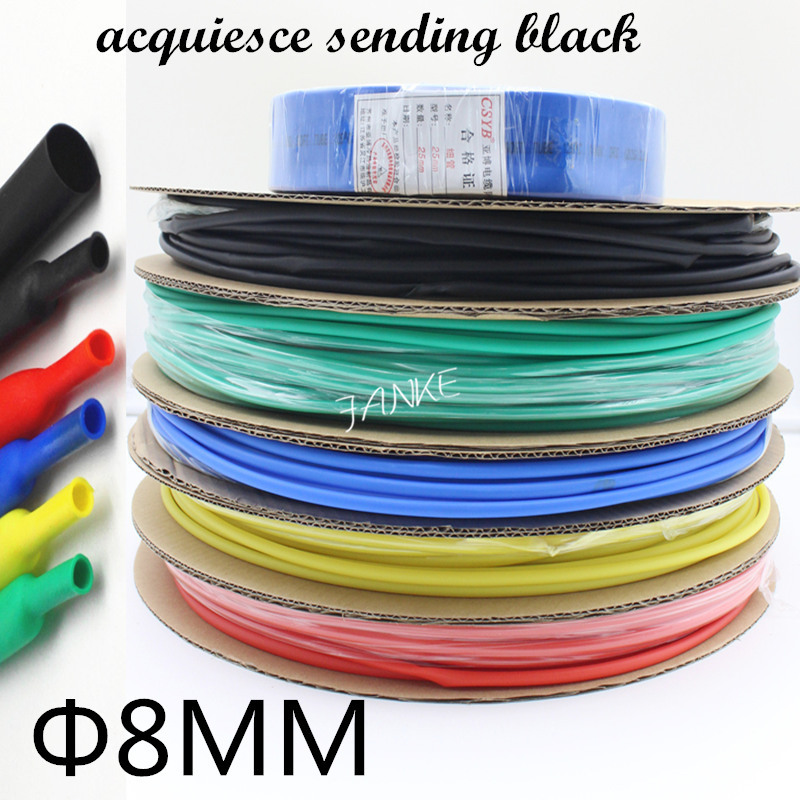 Heat Shrinkable Tube Wire Wrap Cable Sleeve 20 Meters Long 1.5mm Inner Dia Black 