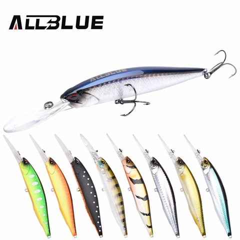 ALLBLUE 15.8G 100MM Jerkbait Fishing Lure 2M-3M Deep Swim Hard Bait Fish Artificial Baits Minnow Fishing Wobbler Pesca DR100JB ► Photo 1/6