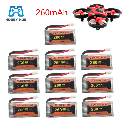 Battery For H36 battery 3.7V 260mAh For Eachine E010 E011 E012 E013 Furibee F36 RC Quadcopter Parts 3.7v Lipo Battery ► Photo 1/5