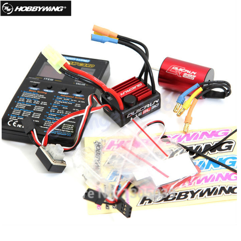 Original Hobbywing QuicRun-WP-16BL30 Sensorless Brushless 30A ESC + motor kv4500 + PROGRAM CARD for 1/16 1/18  car ► Photo 1/1