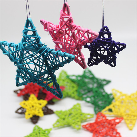 20PCS/Lot 6CM Lovely Rattan Star Sepak Takraw Birthday&Home Wedding Party Decorations DIY Ornaments Rattan Ball Kids Toys ► Photo 1/6