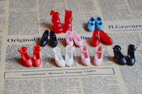 1pairs Cute High Heel Blyth Dolls Shoes For Blyth Kurhn Licca 1/6 Doll Shoes Accessories for dolls ► Photo 1/6