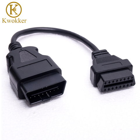 Wholesale 30cm OBD2 Cable 16 Pin to 16pin Socket Male To Female Extension Cord Car Diagnostic Adapter OBDII OBD 2 Cable ► Photo 1/3