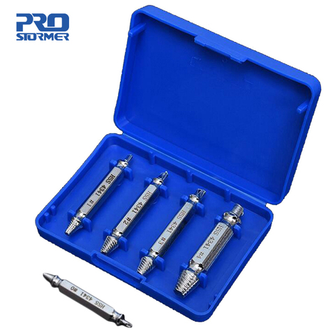 Prostormer Double Side Damaged Screw Extractor Drill Bits Bolt Remover Broken Damaged Damaged Screw Extractor With Box ► Photo 1/1