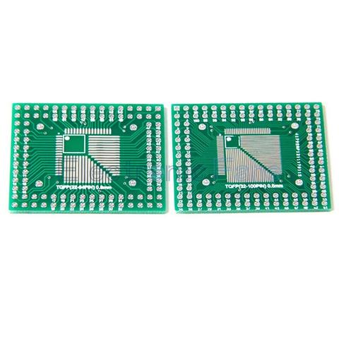 2Pcs QFP/TQFP/LQFP/FQFP 32/44/64/80/100 To DIP Adapter PCB Board Converter ► Photo 1/1