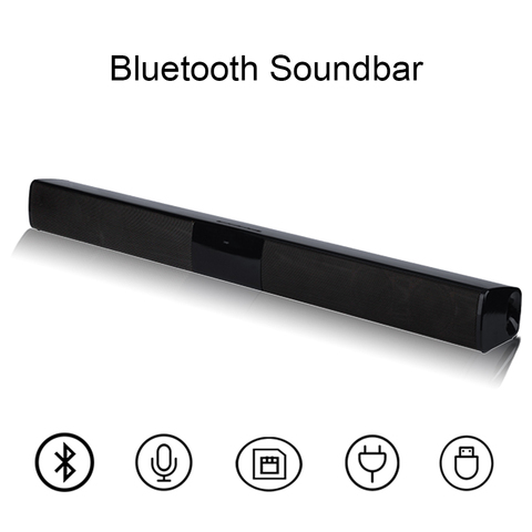 ELE ELEOPTION 20W Wireless Column Bluetooth Speaker TV Soundbar Stereo Sound Home Theater Sound Bar TF USB For TV PC ► Photo 1/6
