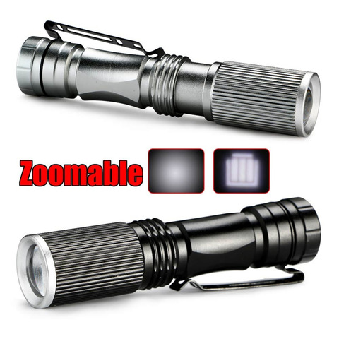 2022 Mini LED Flashlight ZOOM 7W Q5 2000LM Waterproof Lanterna LED Zoomable Torch AA 14500 battery For Hunting ► Photo 1/1