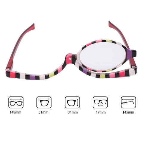 Magnifying Glasses Makeup Cosmetic Reading Glass Folding Eyeglasses +1.0~+4.0 ► Photo 1/1
