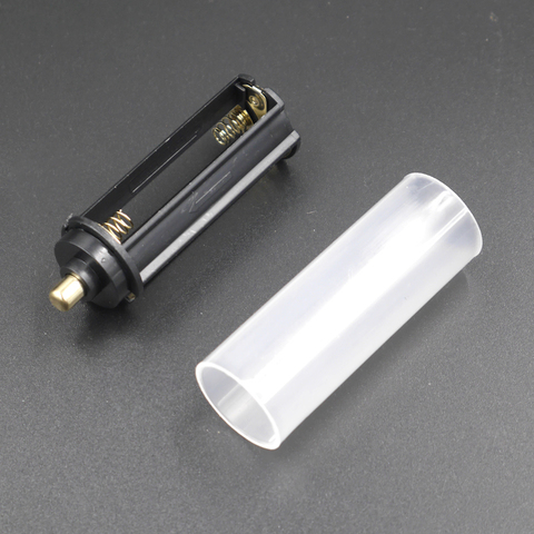 High quality 2 in 1 white casing 18650 battery sheath tube+ Plastic Battery Holder Case Box 3 AAA for Flashlight Torch Lamp ► Photo 1/2