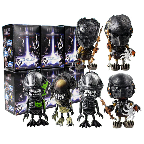 6pcs/lot Aliens VS Predaor Figures AVP Predator Aliens Queen Mini Cosbaby Model Toys for Children ► Photo 1/3