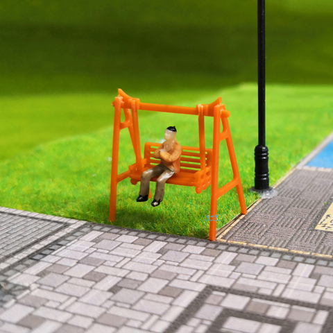 1/87 HO Scale Model Park Swing Bench/Mini Bench Model Miniature Parks Home Crafts Gardens Ornament/Train/Railway/Railroad Layout ► Photo 1/3