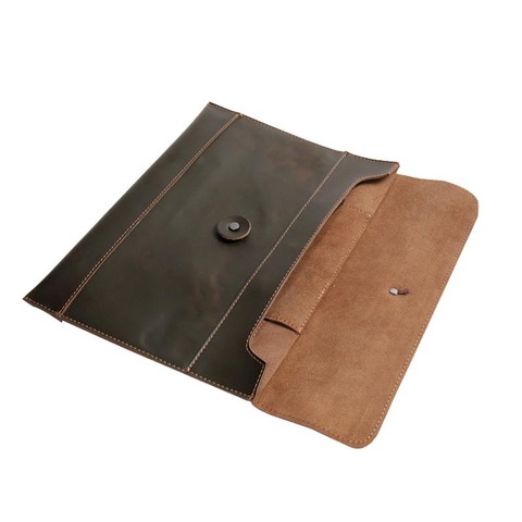 Leather Folder For Documents Case With Inner Pocket Business Briefcase Storage File Folder For Papers Document Bag ► Photo 1/6