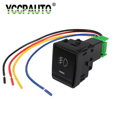 YCCPAUTO 1Pcs Auto Car Fog Lights Switch with Cable 5 Pin On-Off Button Switch For Nissan X-trail Qashqai Tiida Fog lights ► Photo 1/5