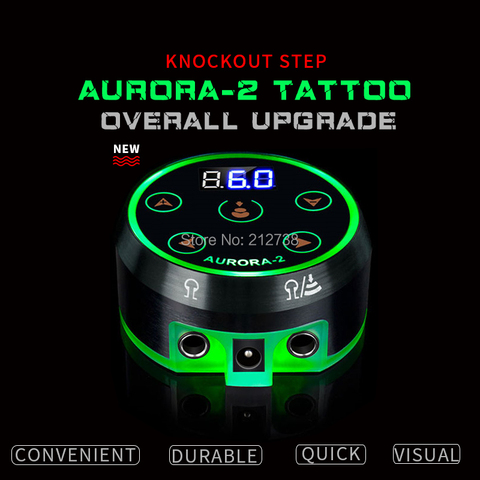 New Professional Mini  AURORA II LCD Tattoo Power Supply with Power Adaptor for Coil & Rotary Tattoo Machines ► Photo 1/6