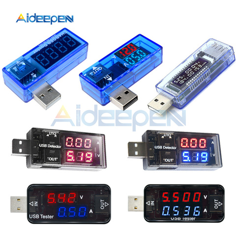 Mini USB Charging Current Voltage Tester LCD Digital Voltmeter Ammeter Monitor Doctor Voltmeter Ammeter Dual Display ► Photo 1/6