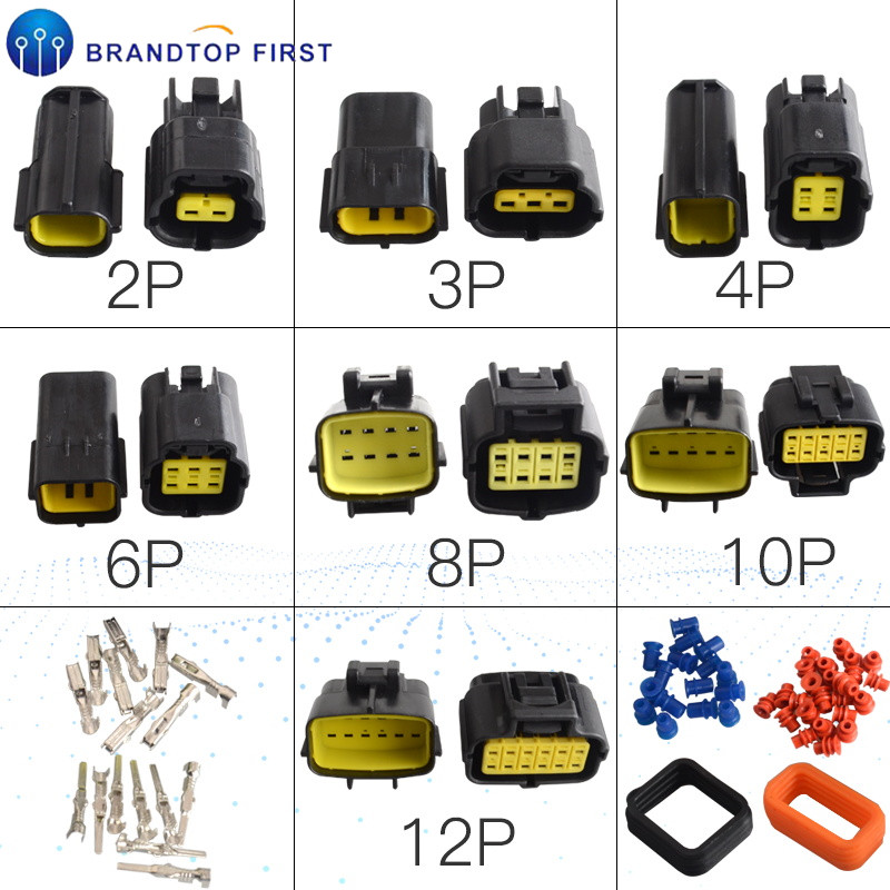 Electrical Wire Connector Plug 10 Kit Car 1 Pin Way Sealed Auto Waterproof Electrical Connector and Plug Socket 