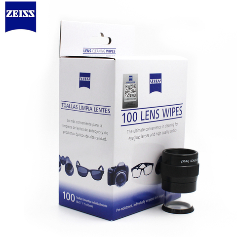 Zeiss Pre-moistened Lens Wipes Cleaning for Eyeglass Lenses Sunglasses Camera Lenses Cell Phone Laptop Lens Clothes 100ct Pack ► Photo 1/6