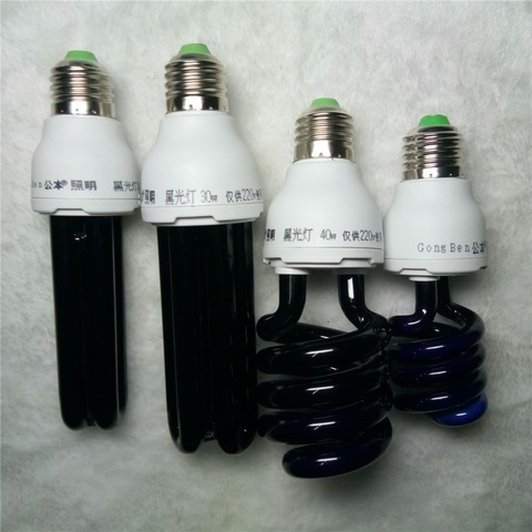 E27 20/40W Spiral Enegy Saving UV Ultraviolet Fluorescent Black Light CFL Light Bulb Violet Lamps for home stage show effect ► Photo 1/6