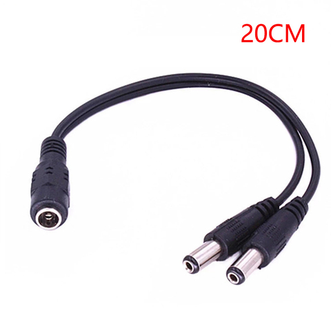 DC 1 Female to 2 Male Power Split Splitter Cable 2.1*5.5mm for CCTV Camera Security DVR Accessories LED Light Strip ► Photo 1/2