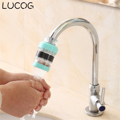 LUCOG Kitchen Faucet Water Filter Healthy Active Carbon Water Filter for Household Blue Pink White Color Faucet Purifier ► Photo 1/6